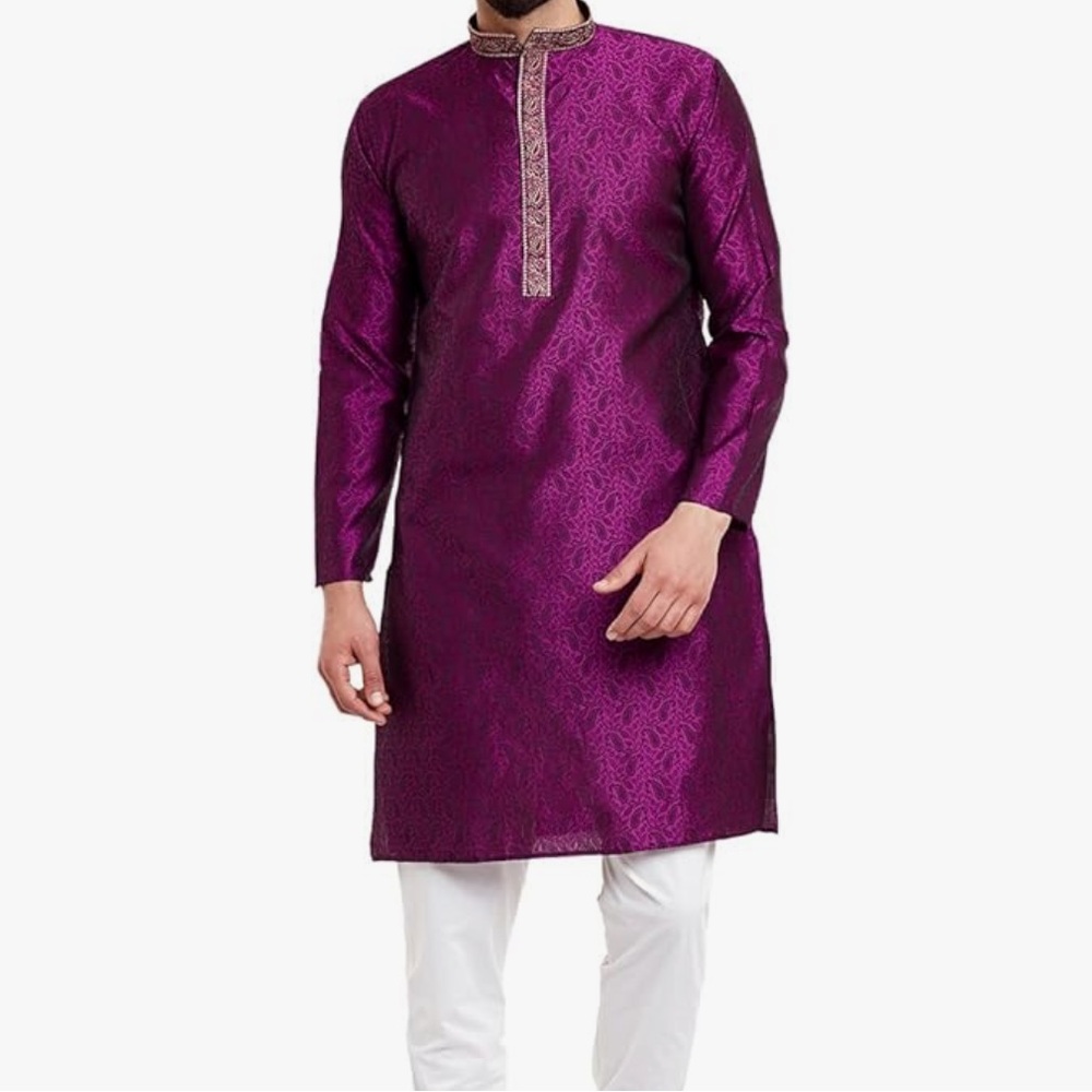 Men’s Jacquard silk Kurta